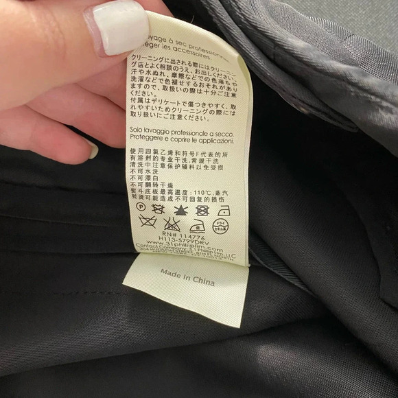 3.1‎ Phillip Lim Tuxedo Pants Straight Leg Inset Side Stripe Black Size US 00 - Picture 12 of 12